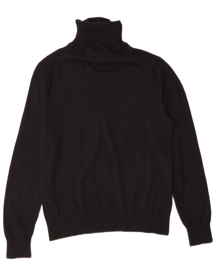 Męski sweter z golfem Armani Exchange, mały, czarny, z dziewiczej wełny