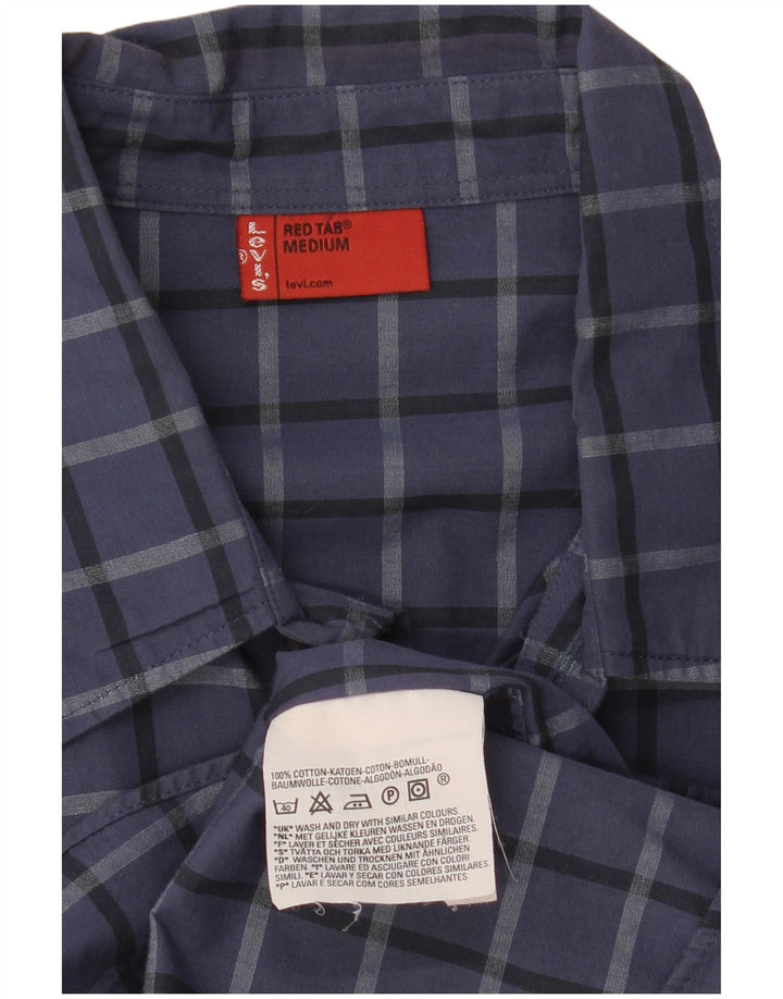 Koszula męska Levi's, bawełniana, w średnią granatową kratkę