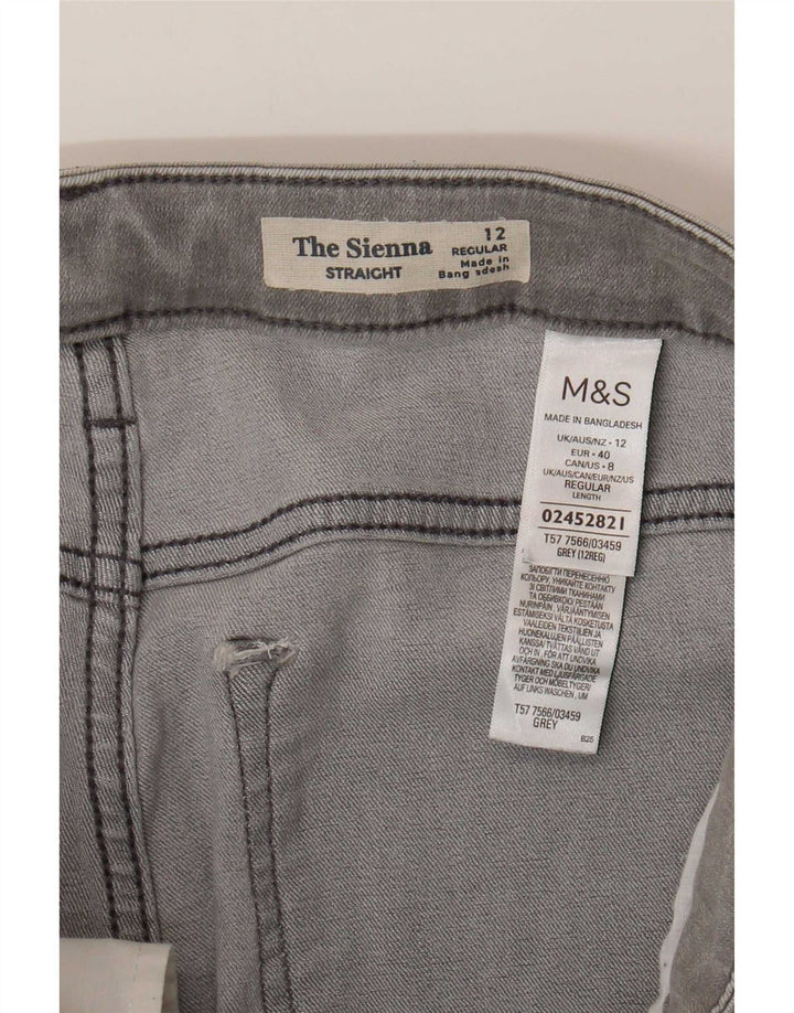Marks & Spencer Damskie The Sienna Straight Jeans UK 12 Medium W30 L29 Szare