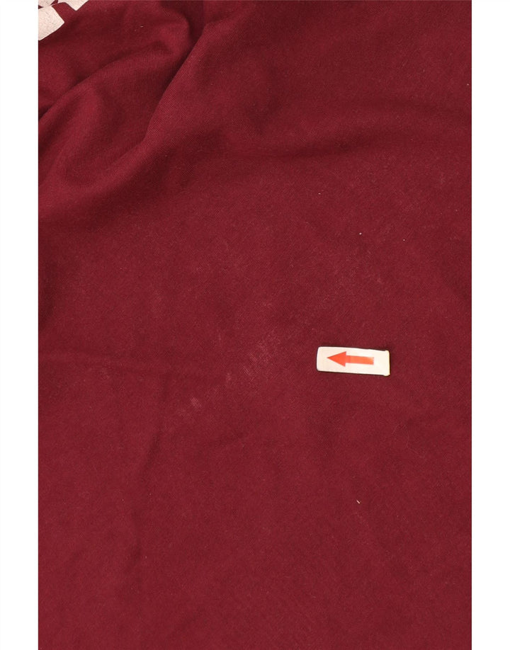 Converse Męski T-shirt z grafiką, duży, bordowy, bawełniany