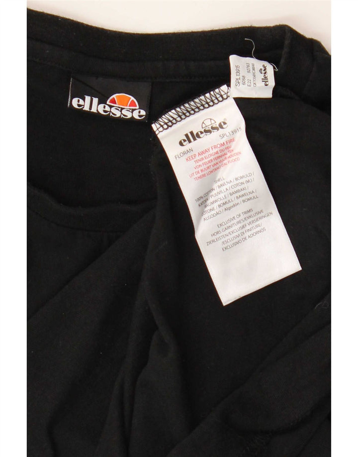 T-shirt męski Ellesse, duży, czarny, bawełniany