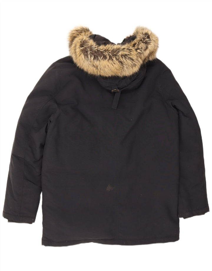 Męska kurtka parka z kapturem Jack Wills UK 40, duża granatowa