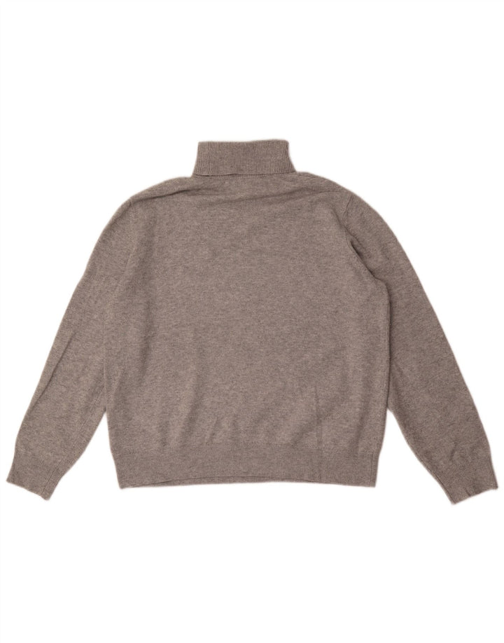 Marks & Spencer Męski sweter z golfem, średnioszary, poliester