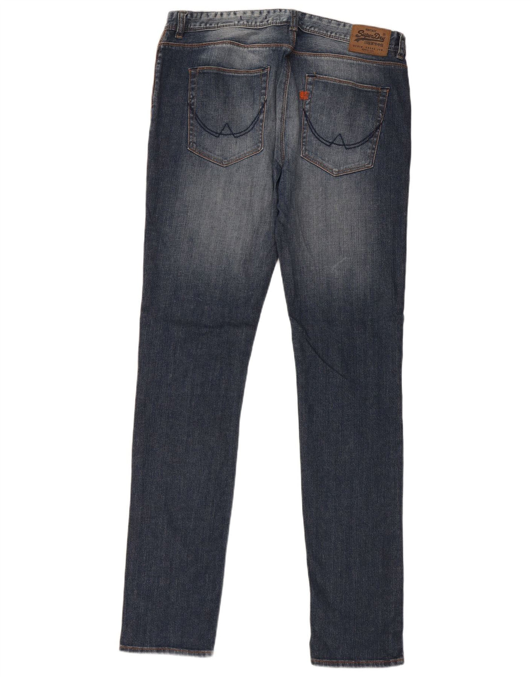 SUPERDRY Męskie jeansy obcisłe W36 L34 Niebieskie bawełniane