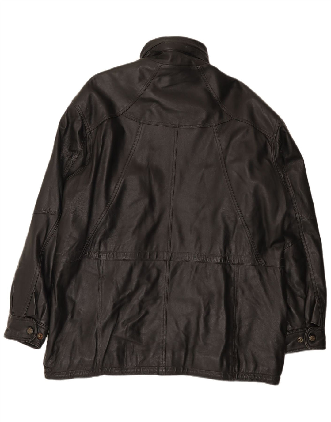 Męski płaszcz skórzany Shelter Bay UK 42 XL, czarny