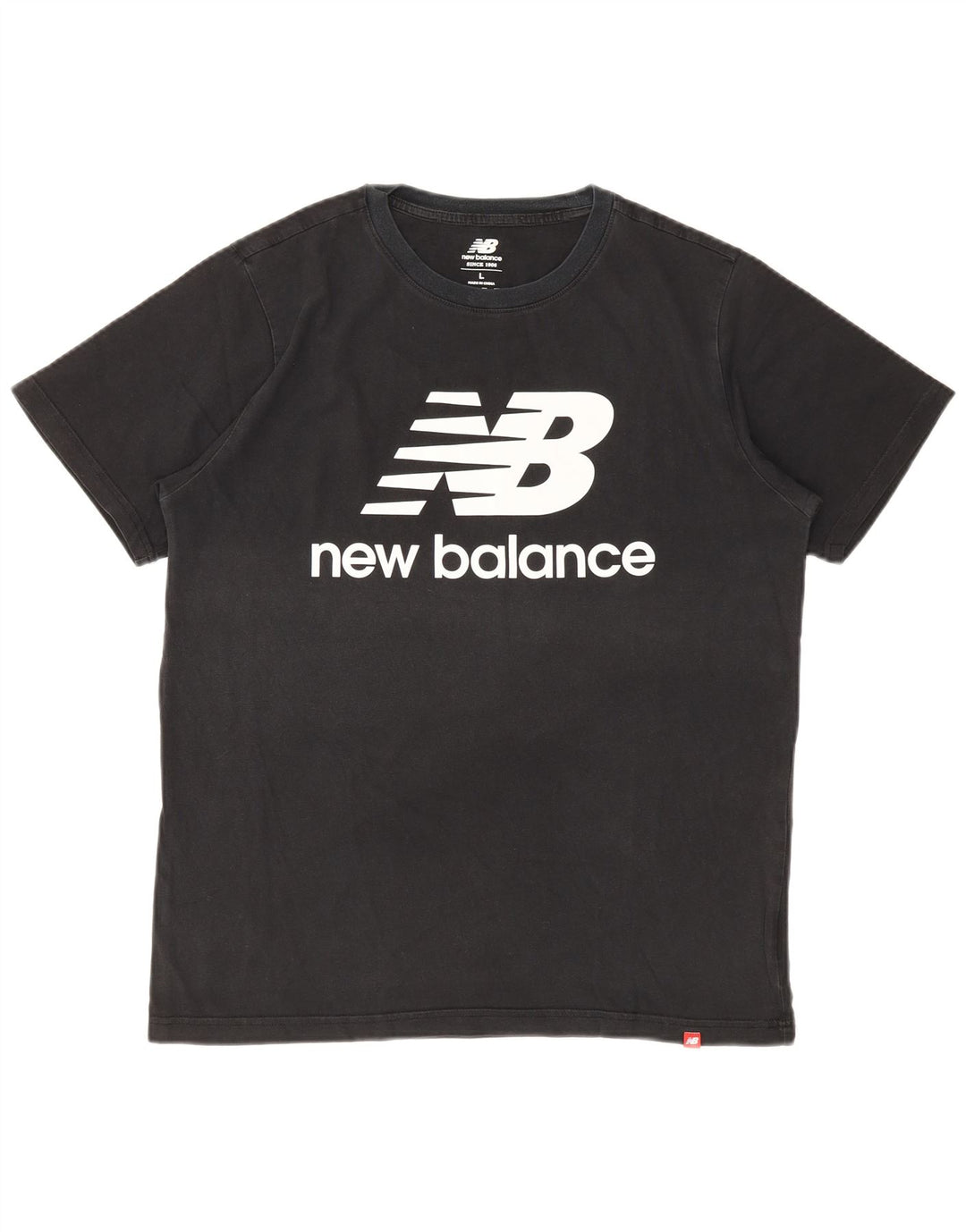 Męski T-shirt z grafiką NEW BALANCE, duży, czarny