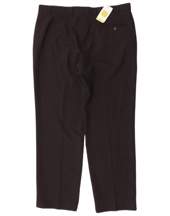 Marks & Spencer Męskie proste spodnie chino W38 L31 Czarny poliester
