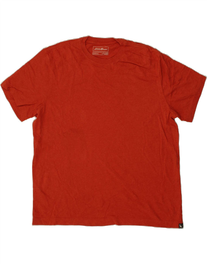 EDDIE BAUER Mens Slim T-Shirt Top XL Red Cotton Vintage Eddie Bauer and Second-Hand Eddie Bauer from Messina Hembry 