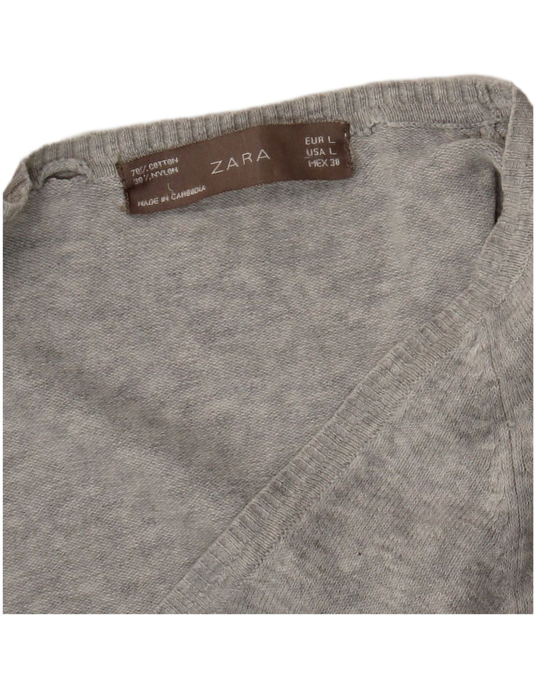 Sweter damski Zara Cardigan UK 14, duży, szary, nakrapiany