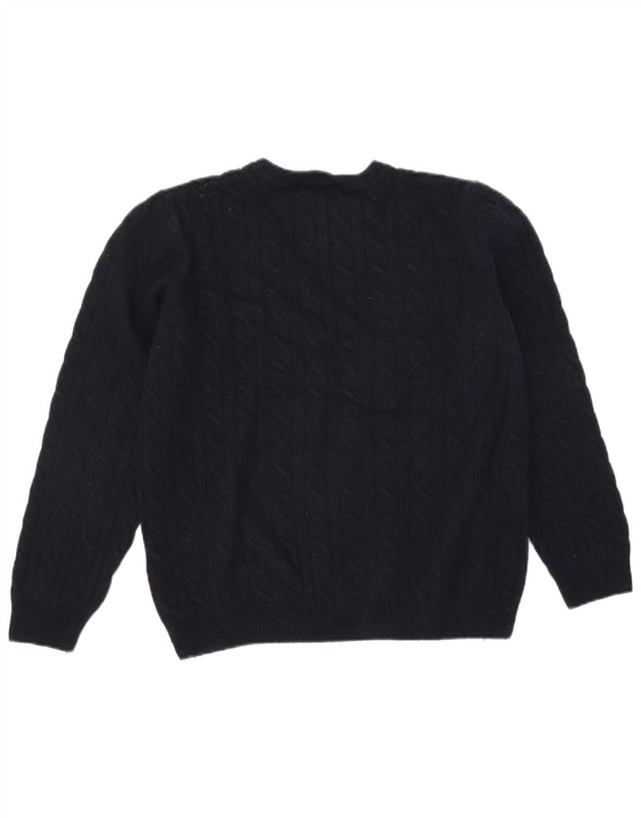 Męski sweter Timberland z okrągłym dekoltem, średni granatowy wełniany