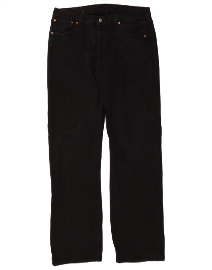 Męskie dżinsy Levi's 501 Straight W36 L34 Czarna bawełna