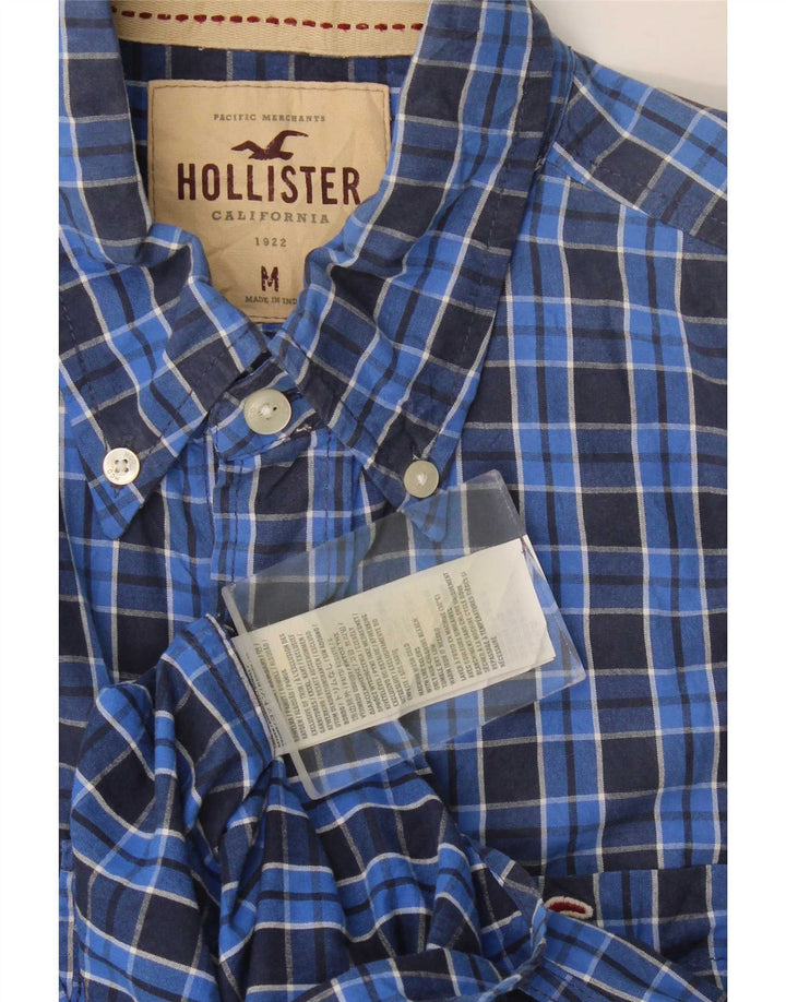 Koszula męska Hollister, bawełniana, w średnią niebieską kratkę