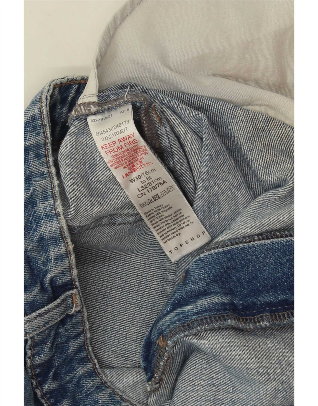 Damskie jeansy rozkloszowane Topshop W30 L32 Niebieskie bawełniane