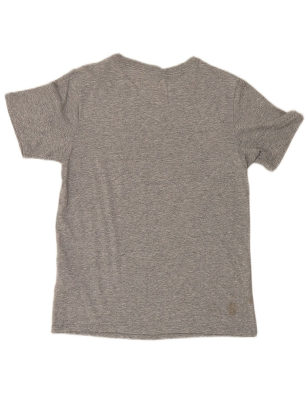 Męski T-shirt z grafiką Nike Dri Fit, mały, szary, bawełniany