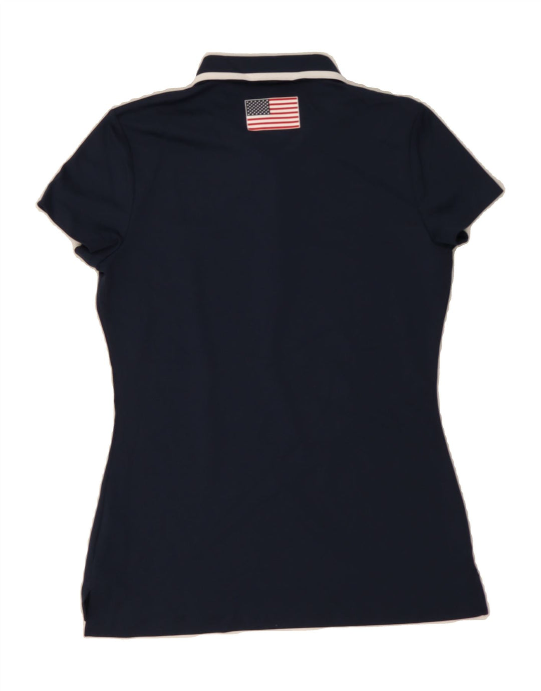 NIKE Womens Dri Fit Polo shirt UK 10 Small Navy Blue Polyester Vintage Nike and Second-Hand Nike from Messina Hembry 