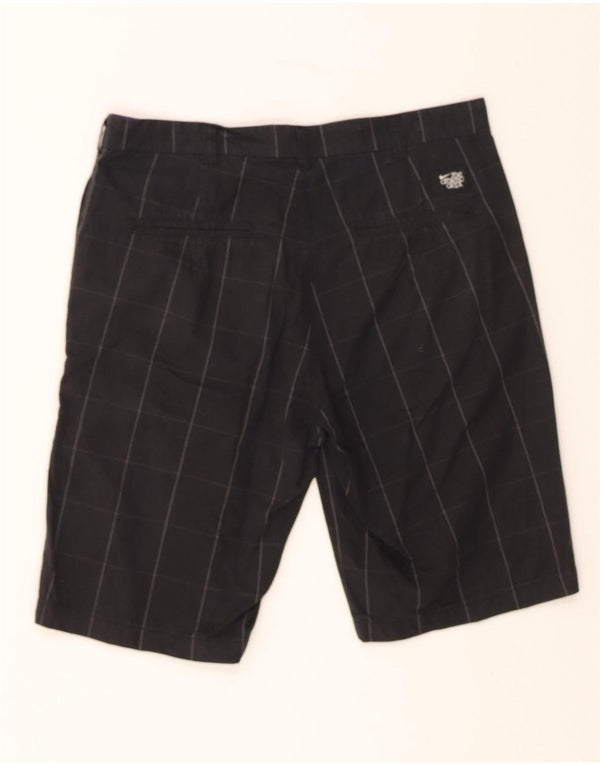 NIKE Mens Chino Shorts Medium W30 Black Check Cotton