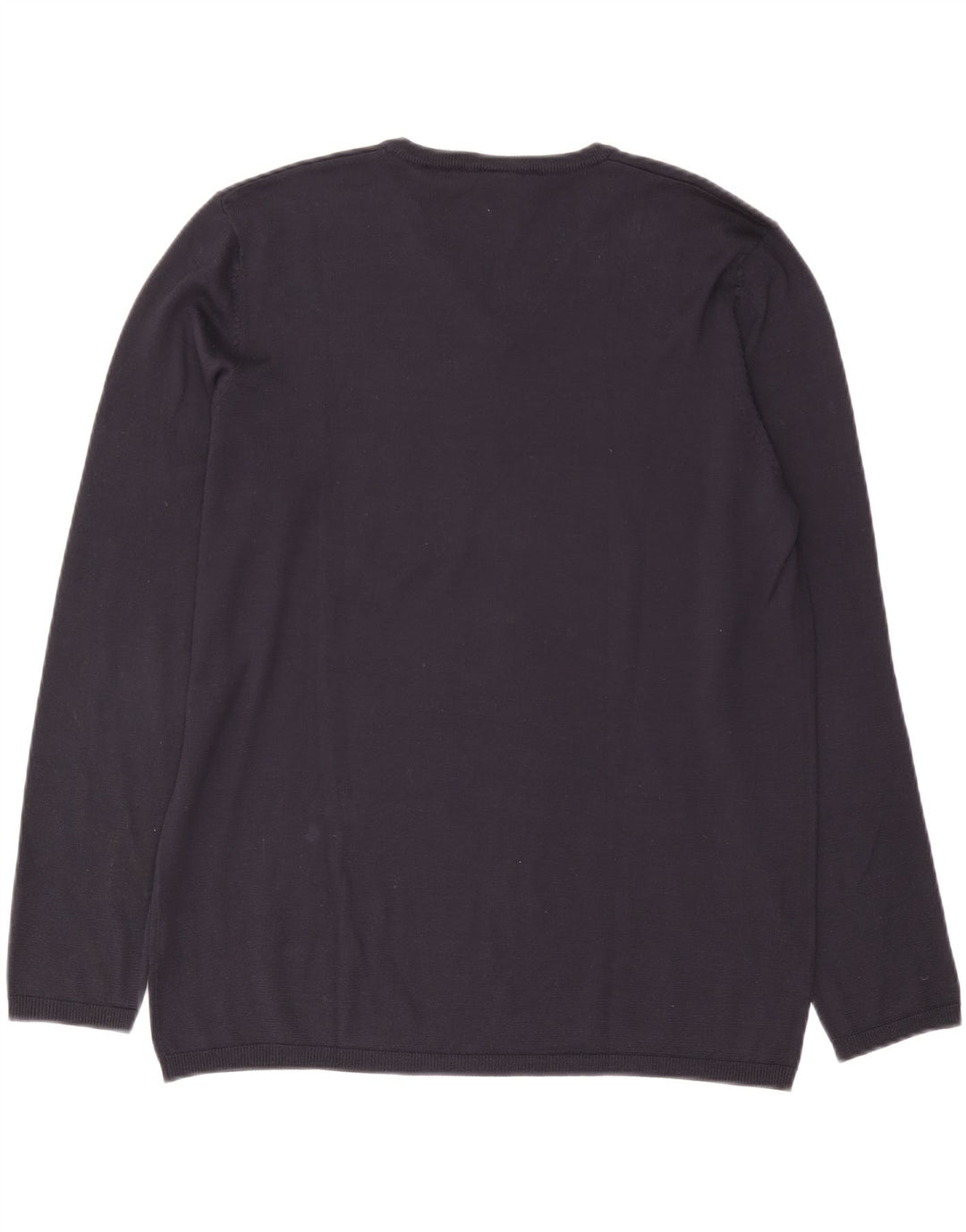 Dkny Męski sweter z dekoltem w kształcie litery V XL, granatowy, jedwabny