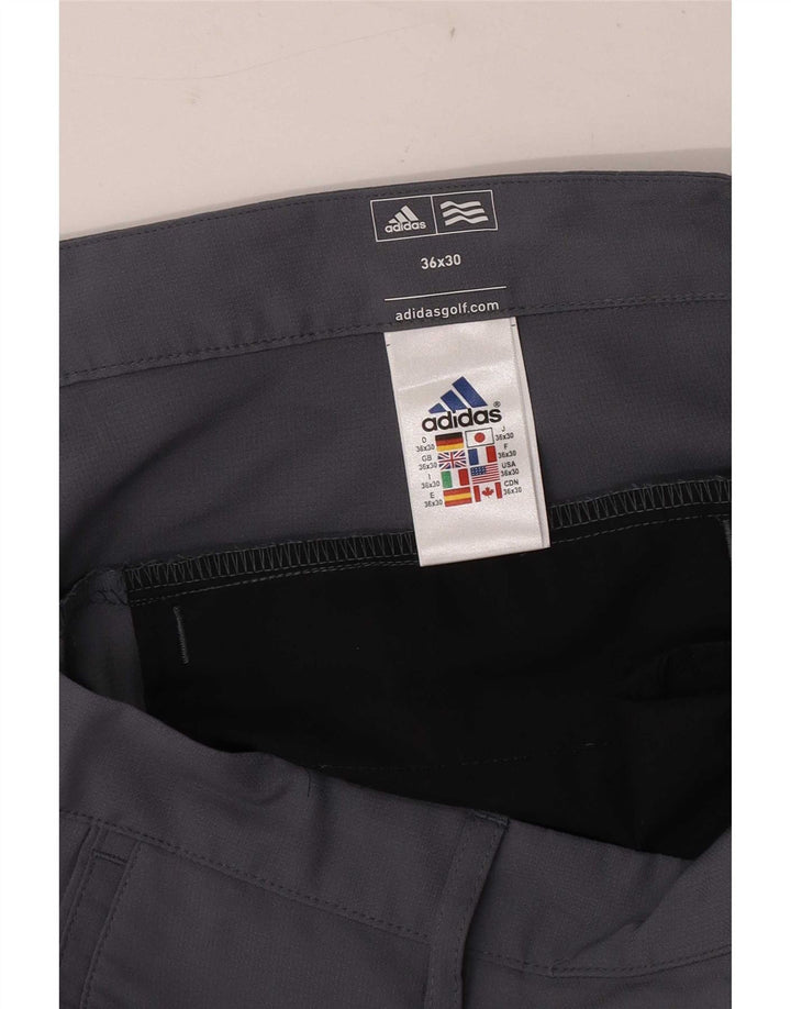 Męskie spodnie chino Adidas Golf Straight W36 L30 Szary poliester