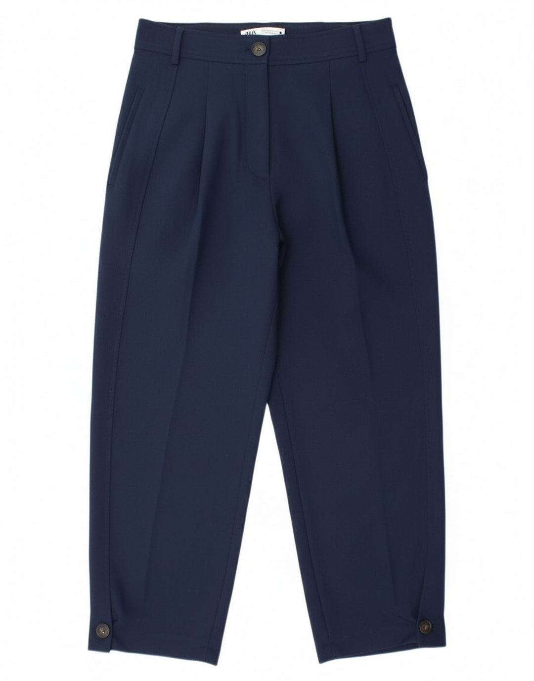 Spodnie damskie Zara Pegged Chino Medium W28 L26 Granatowy poliester