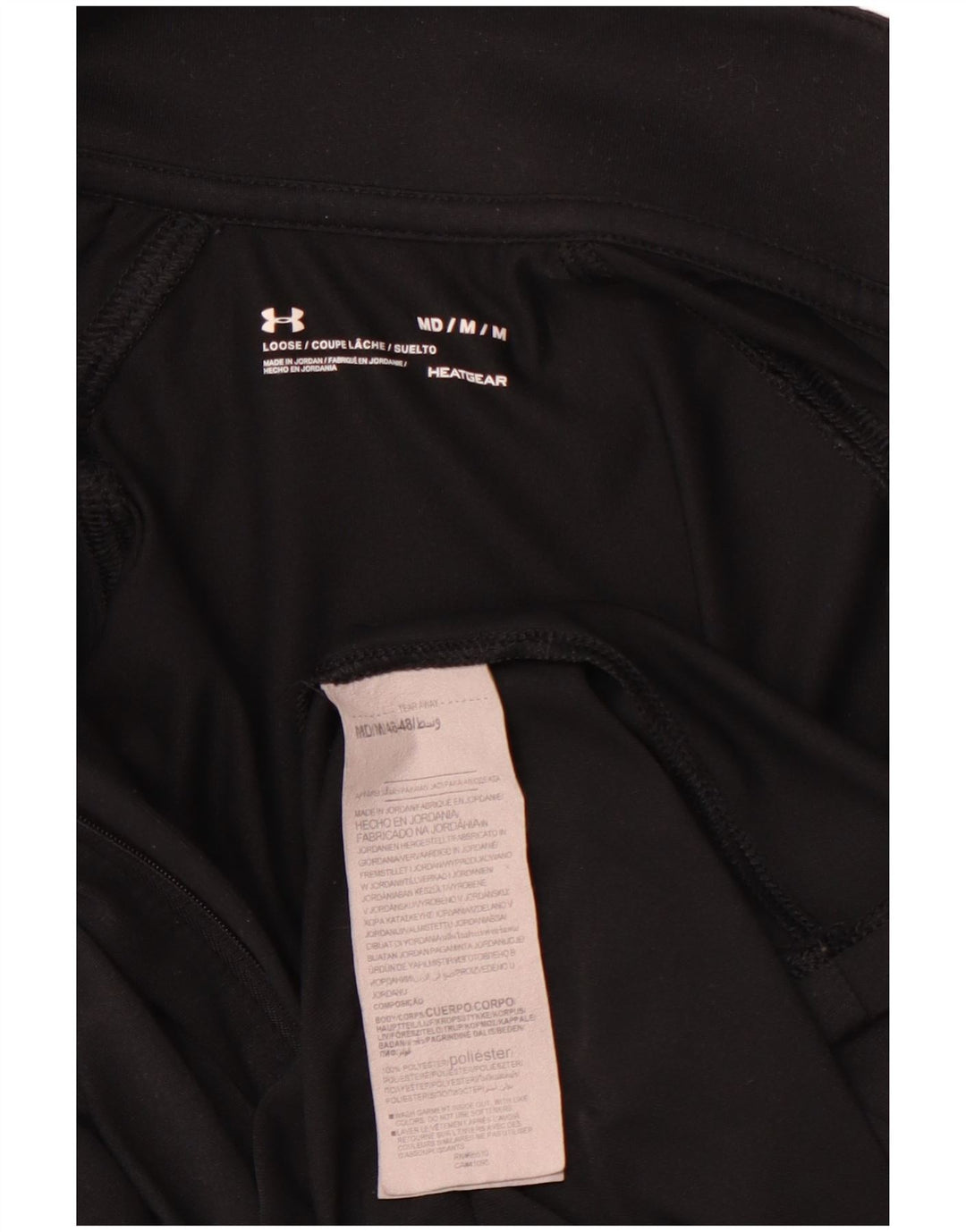 UNDER ARMOUR Damski top z grafiką i zamkiem błyskawicznym, z długim rękawem, UK 14, średni czarny