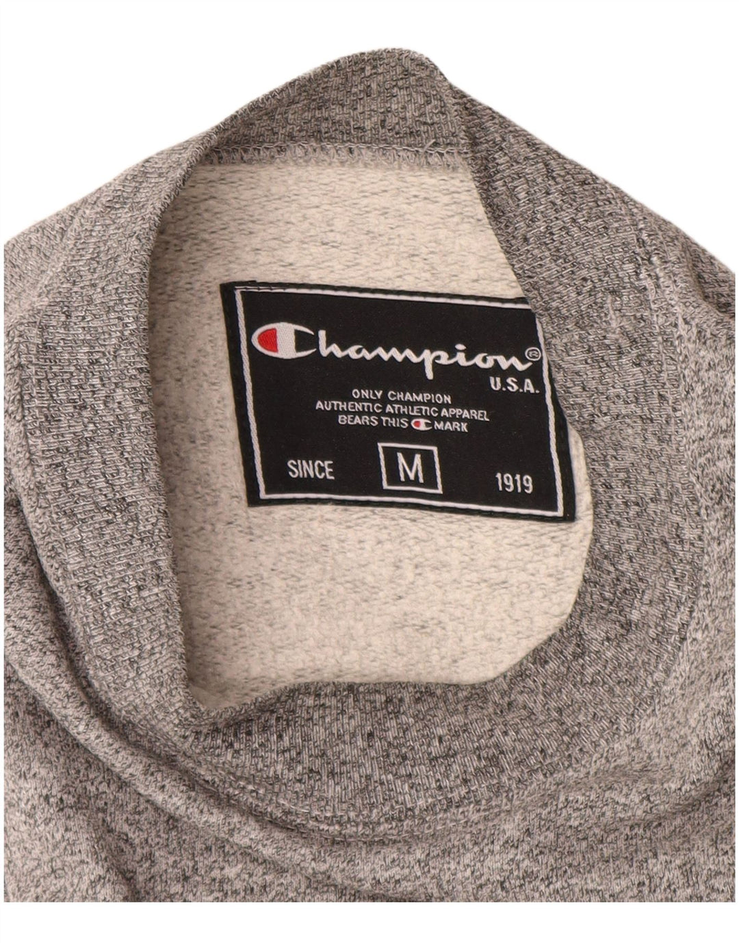 Męska bluza z grafiką Champion, średnia szara, nakrapiana bawełna