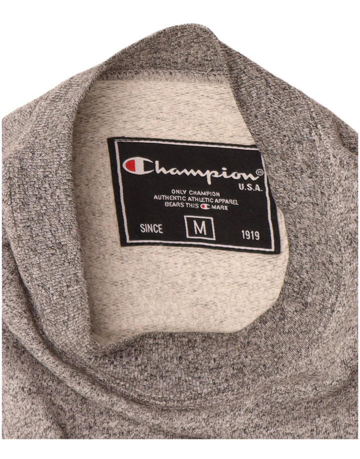 Męska bluza z grafiką Champion, średnia szara, nakrapiana bawełna