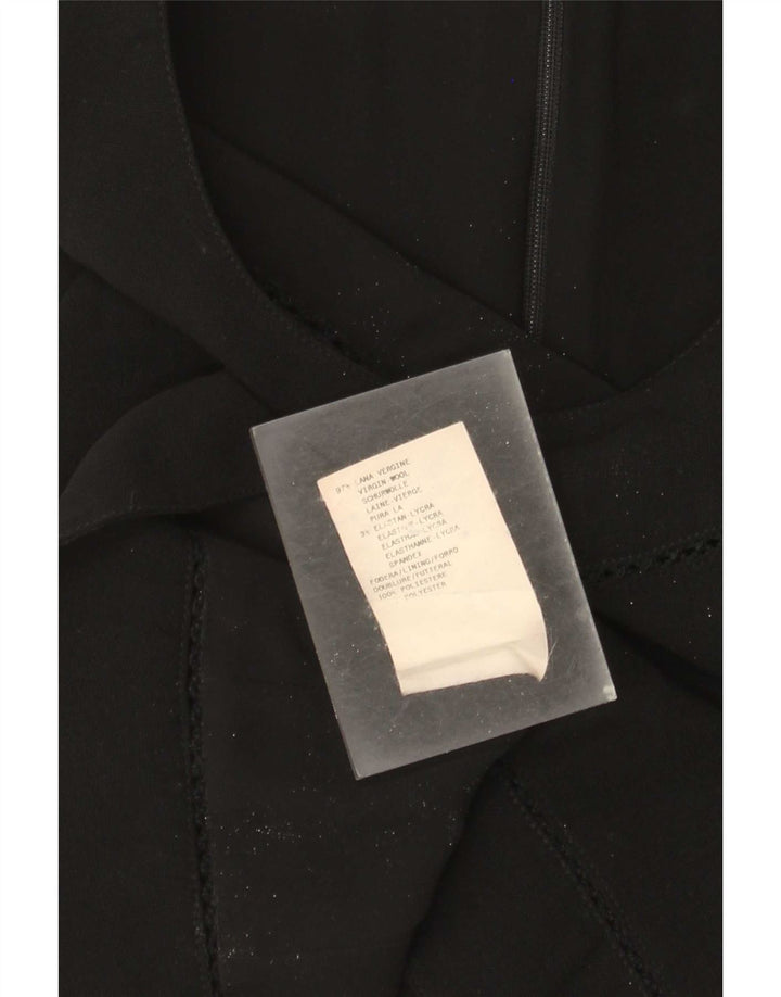 Damski krótki top Emporio Armani IT 46, duży, czarny, wełniany