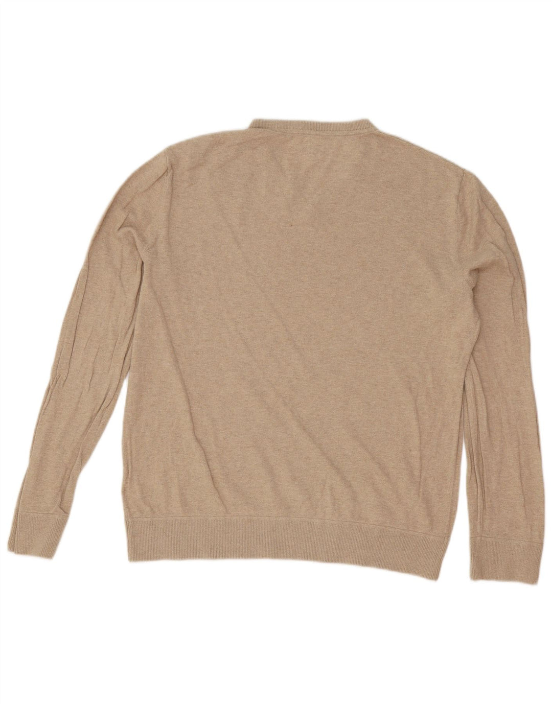 Męski sweter Gap z dekoltem w kształcie litery V, duży, beżowy, bawełniany
