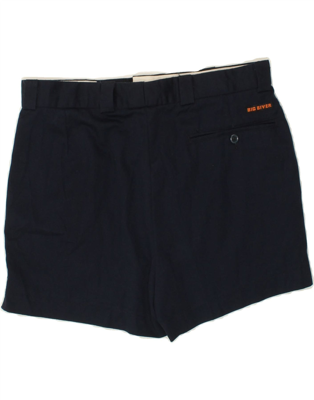 VINTAGE Womens Pegged Chino Shorts IT 50 XL W32 Navy Blue Polyester Vintage Vintage and Second-Hand Vintage from Messina Hembry 