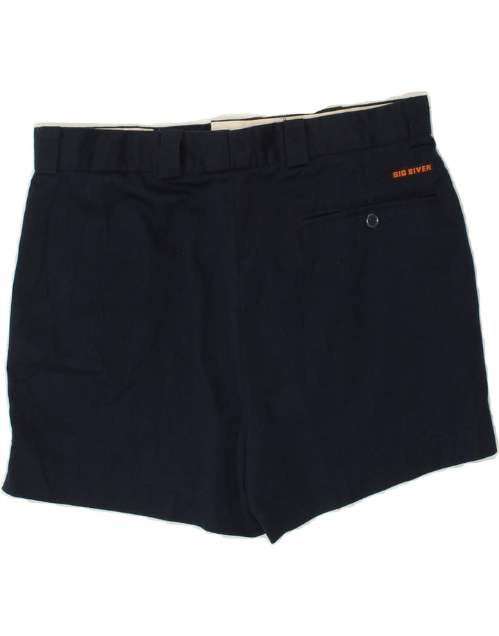 VINTAGE Womens Pegged Chino Shorts IT 50 XL W32 Navy Blue Polyester Vintage Vintage and Second-Hand Vintage from Messina Hembry 