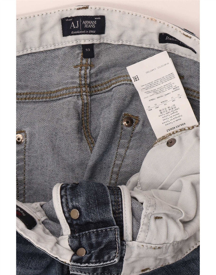 Damskie jeansy Armani Slim W33 L31 Niebieskie bawełniane