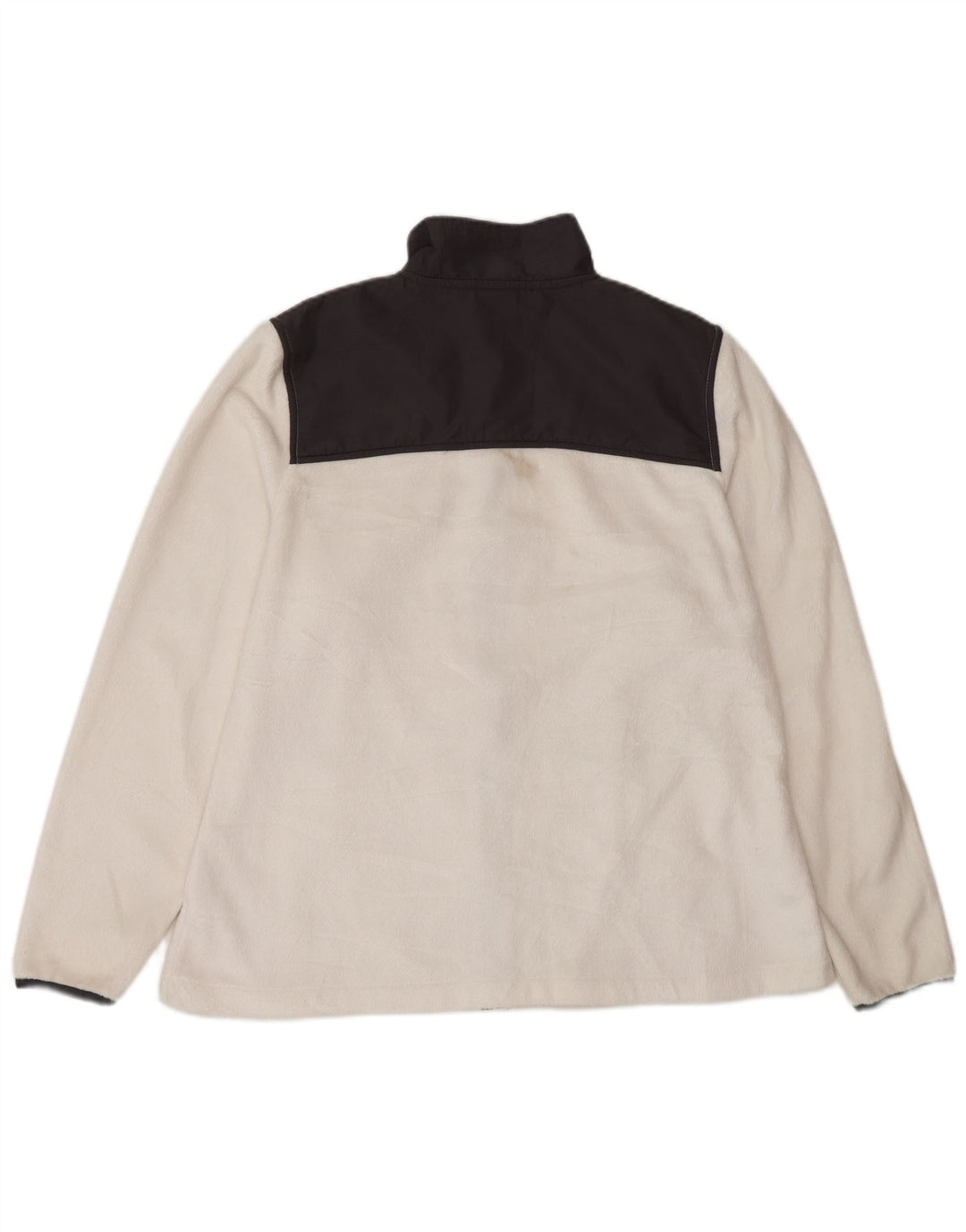 Damska kurtka polarowa Fila UK 16, duża, biała, z poliestru w blokach kolorów