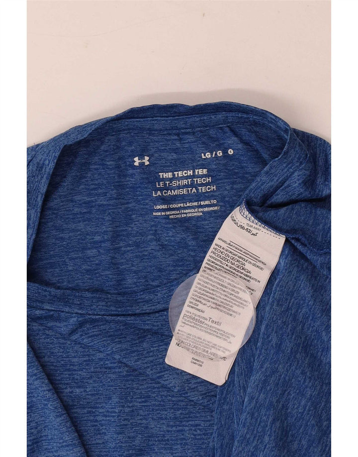 Under Armour Męski T-shirt Top, duży, niebieski, nakrapiany poliester
