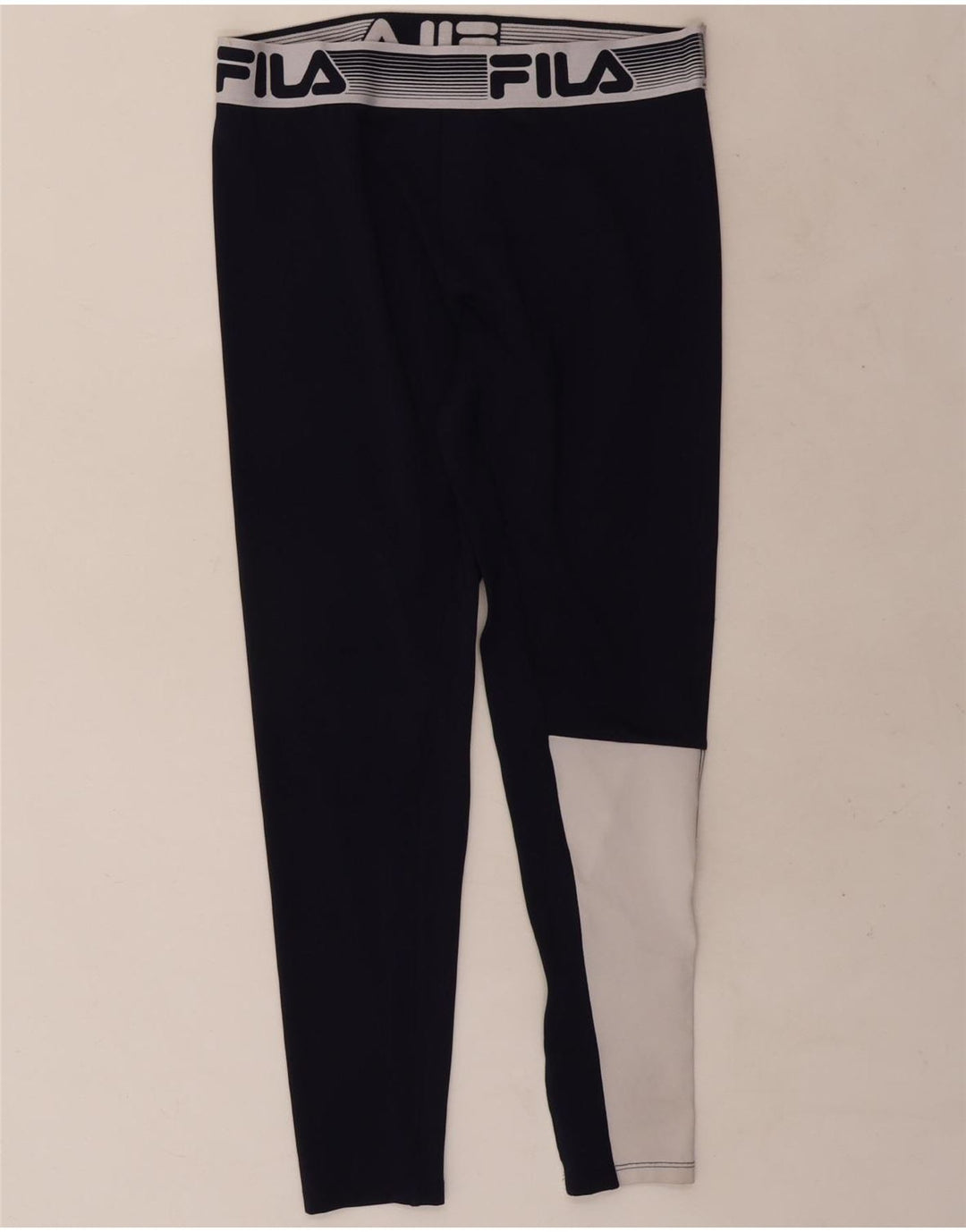 Damskie legginsy Fila Graphic UK 14 Średni granatowy poliester z blokami kolorów