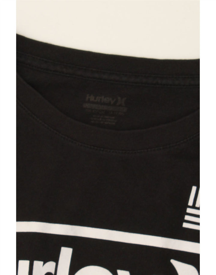 HURLEY Boys Graphic Top Long Sleeve 15-16 Years Black Vintage Hurley and Second-Hand Hurley from Messina Hembry 
