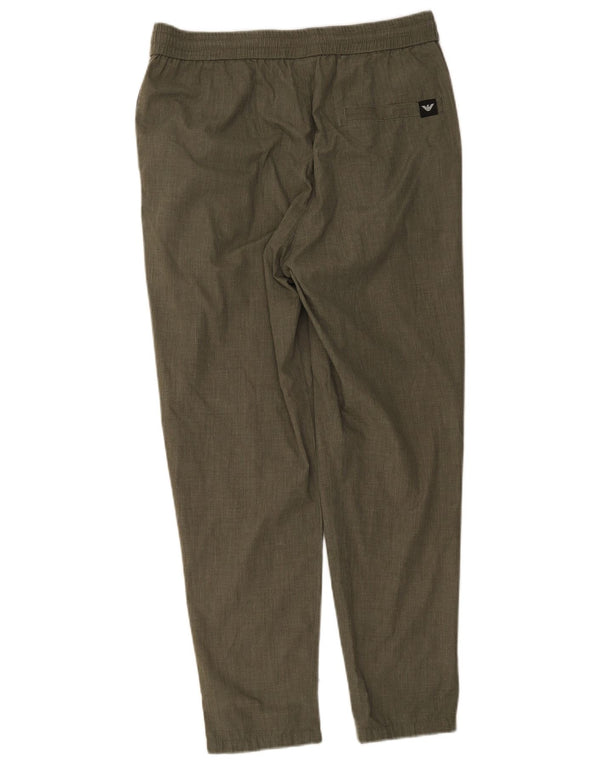 Męskie zwężane spodnie Chino Emporio Armani IT 48 Medium W32 L28 Khaki