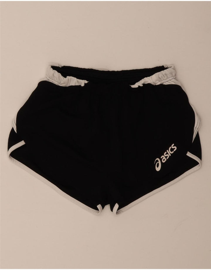 Damskie spodenki sportowe Asics UK 10, mały, czarny poliester z blokami kolorów