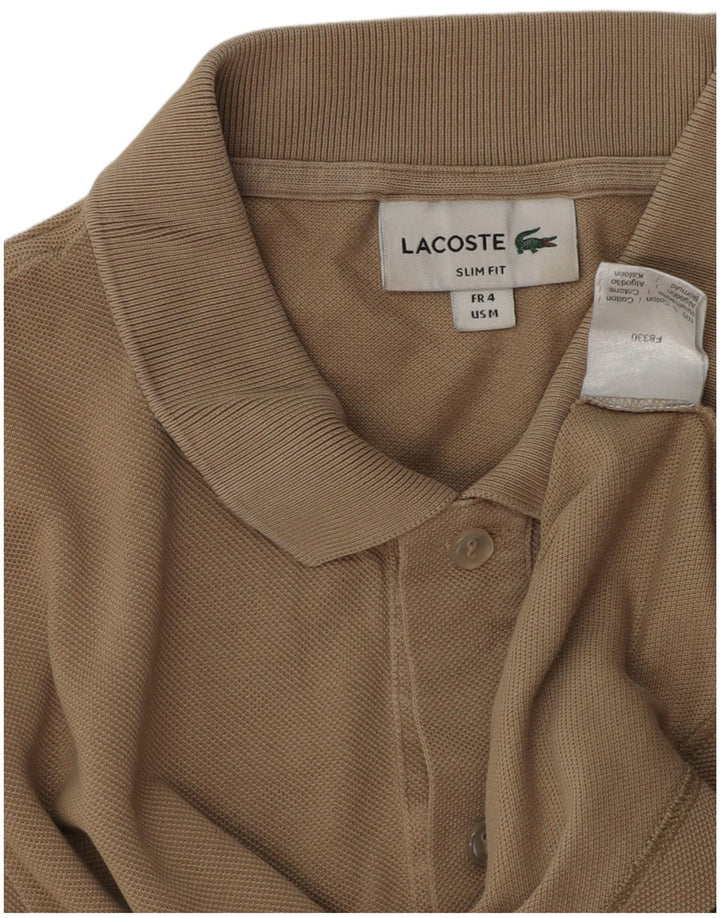 Męska koszulka polo Lacoste Slim Fit, rozmiar 4, średnio brązowa, bawełniana