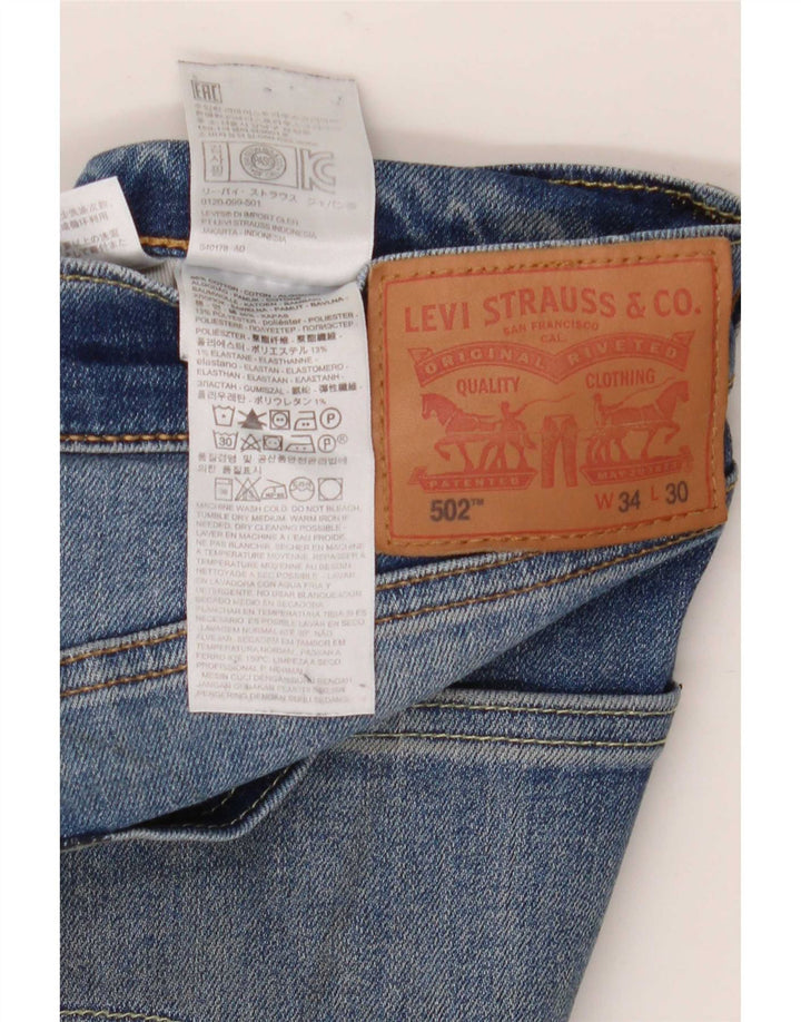 Męskie jeansy Levi's 502 Tapered W34 L30 Niebieskie bawełniane