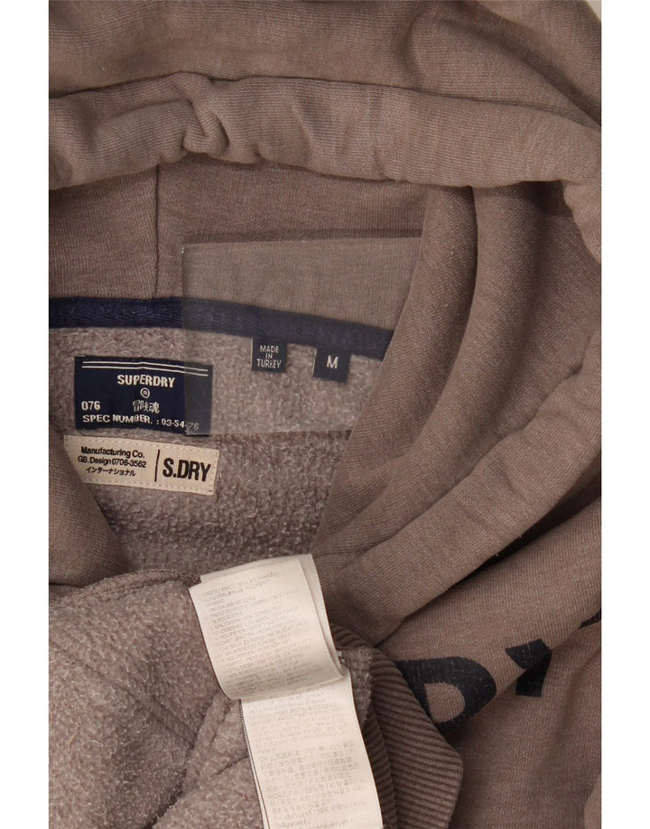 Męski sweter z kapturem Superdry z grafiką, średnioszary, bawełniany