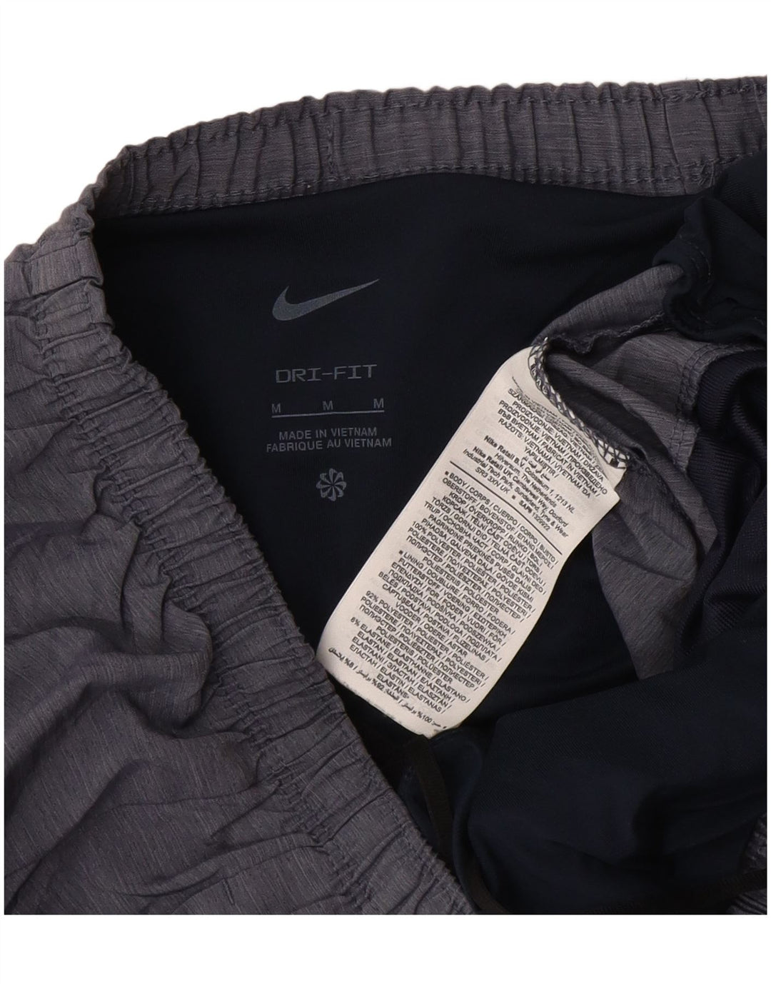 Męskie spodenki sportowe Nike Dri Fit, poliestrowe w kolorze średnioszarym