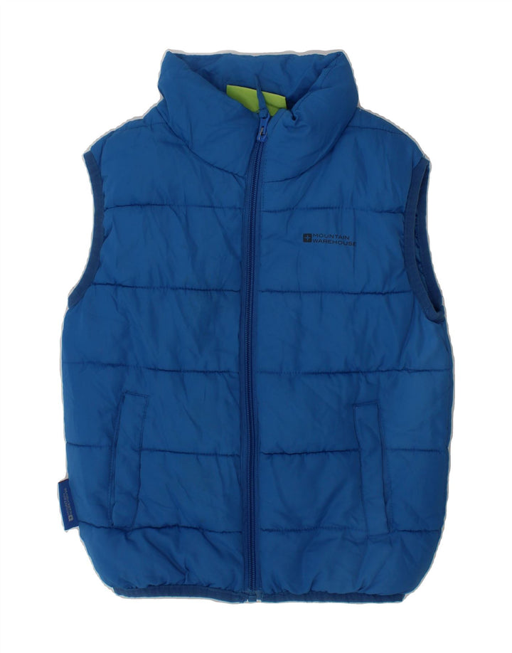 MOUNTAIN WAREHOUSE Boys Padded Gilet 5-6 Years Blue Polyester Vintage Mountain Warehouse and Second-Hand Mountain Warehouse from Messina Hembry 