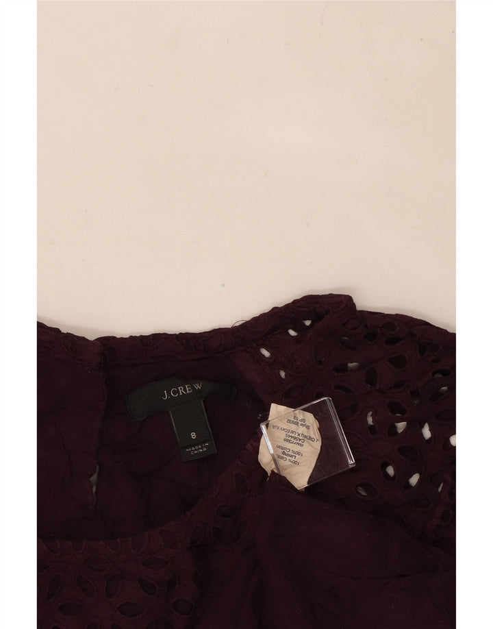 Damska bluzka J. CREW US 8, średni fiolet, bawełna w kwiaty