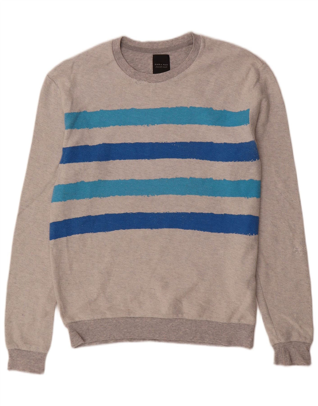 Męska bluza Zara Sweter w średnie szare paski