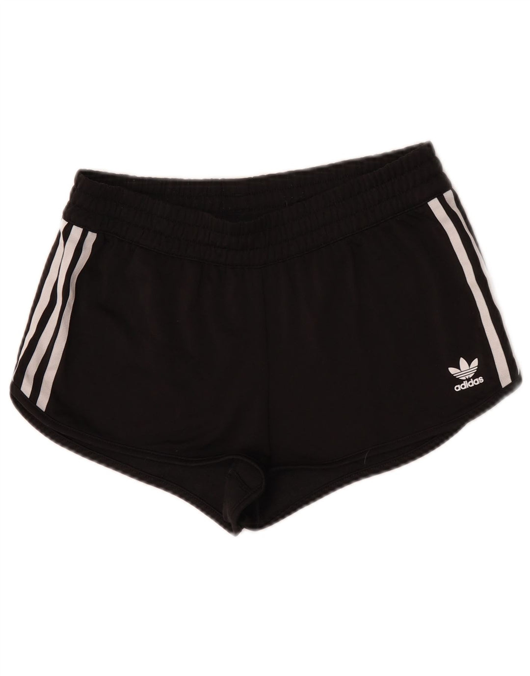 Damskie spodenki sportowe Adidas UK 12, średni czarny poliester z blokami kolorów