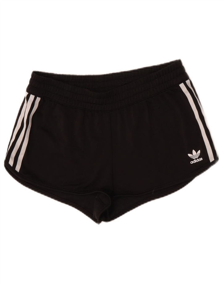 Damskie spodenki sportowe Adidas UK 12, średni czarny poliester z blokami kolorów