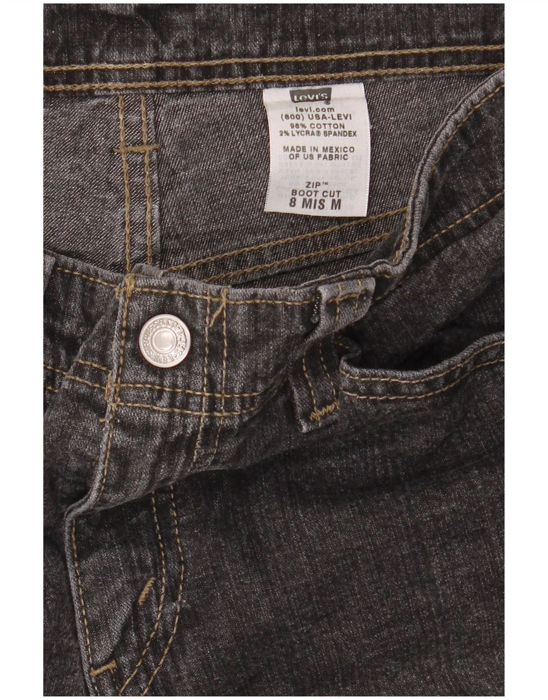 Damskie jeansy Levi's Bootcut US 8 Medium W32 L32 Czarna bawełna