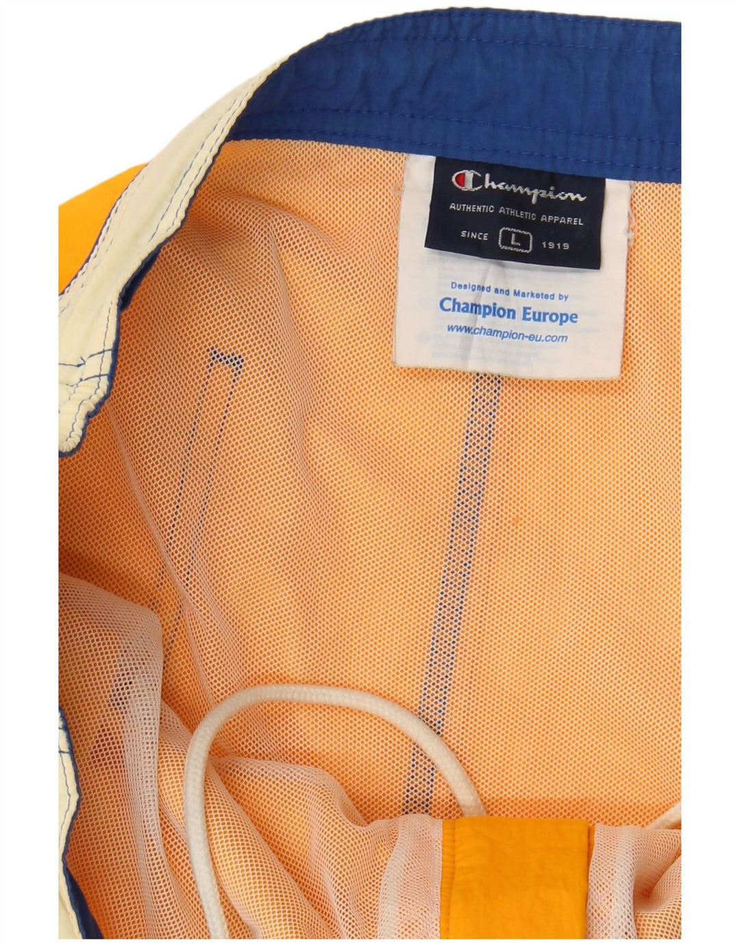 Męskie spodenki kąpielowe Champion Graphic, duże, żółte, poliamidowe bloki kolorów