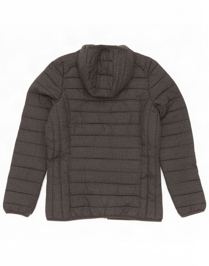 Ellesse Damska kurtka z kapturem, oversize, ocieplana UK 10 Small, szara, poliamid