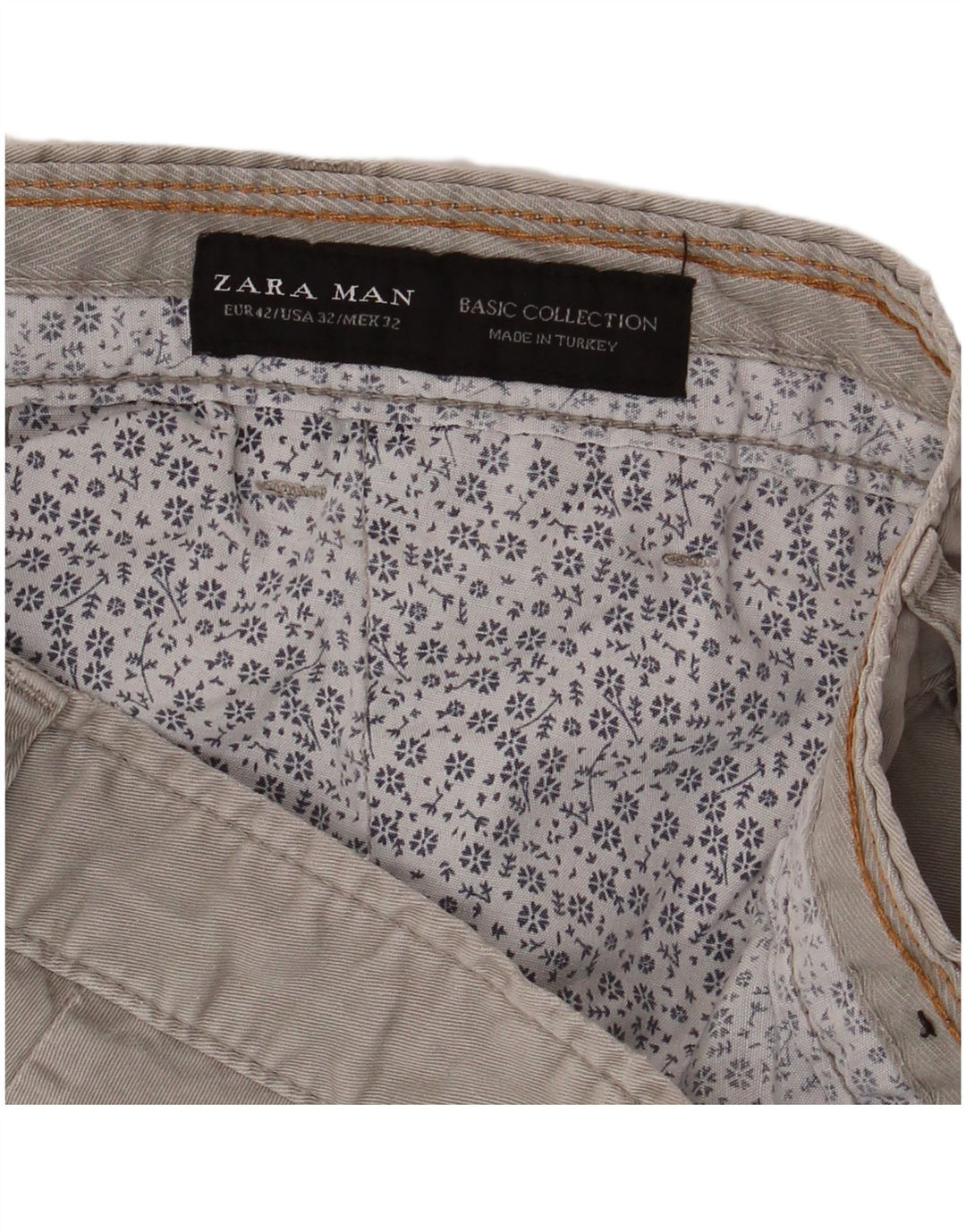 Męskie spodenki chino Zara EU 42 Large W32 szare